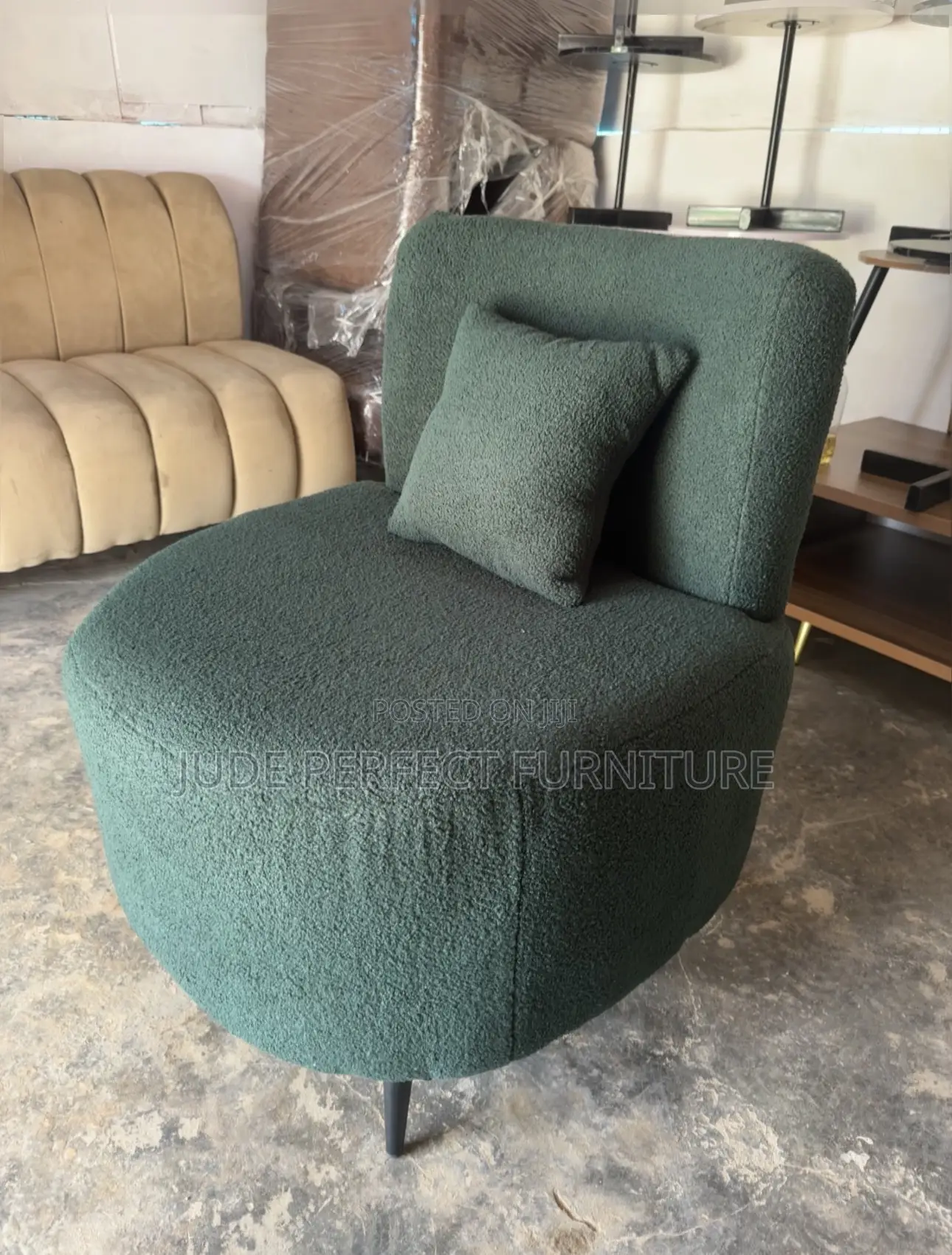 High Quality Single Sofa Chair Made With High Turkey Boucle Fabric