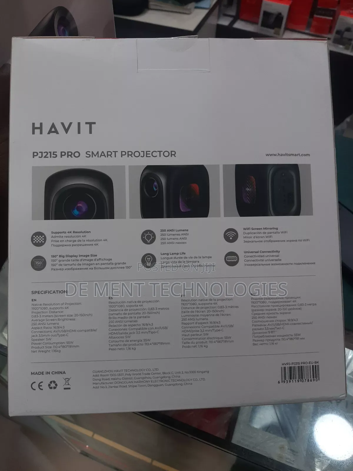 Havit Pj215 Pro Prime Jasper Smart Projector