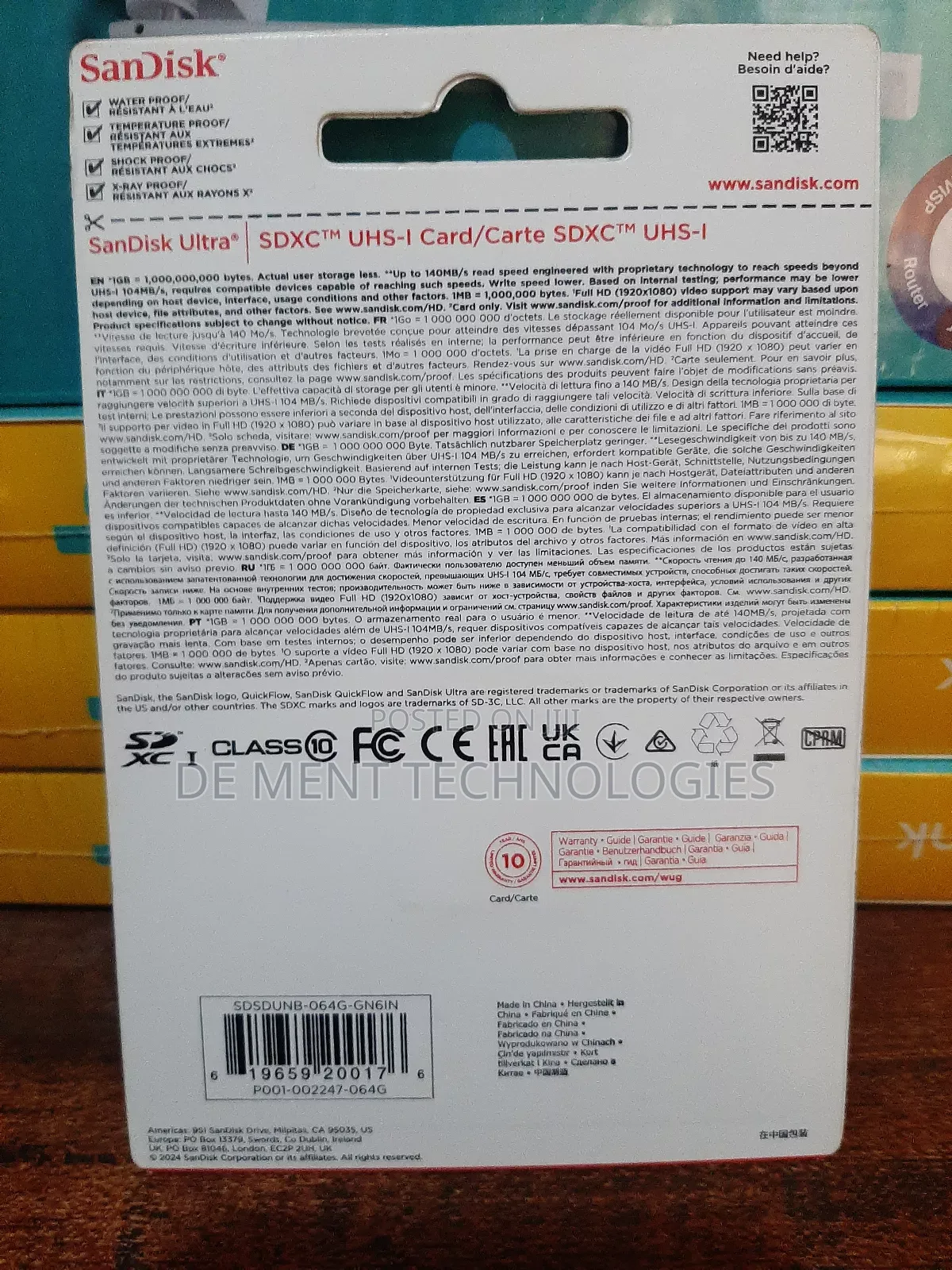 Sandisk 64gb Ultra Sd Card for Camera