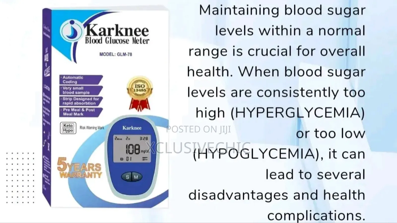 Karknee Sugar Test Meter Karknee With an Extra 25 Strips