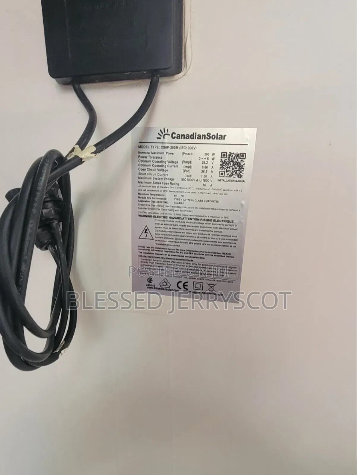 Canadian 200watts Monocrystalline Solar Panels Available in Stock