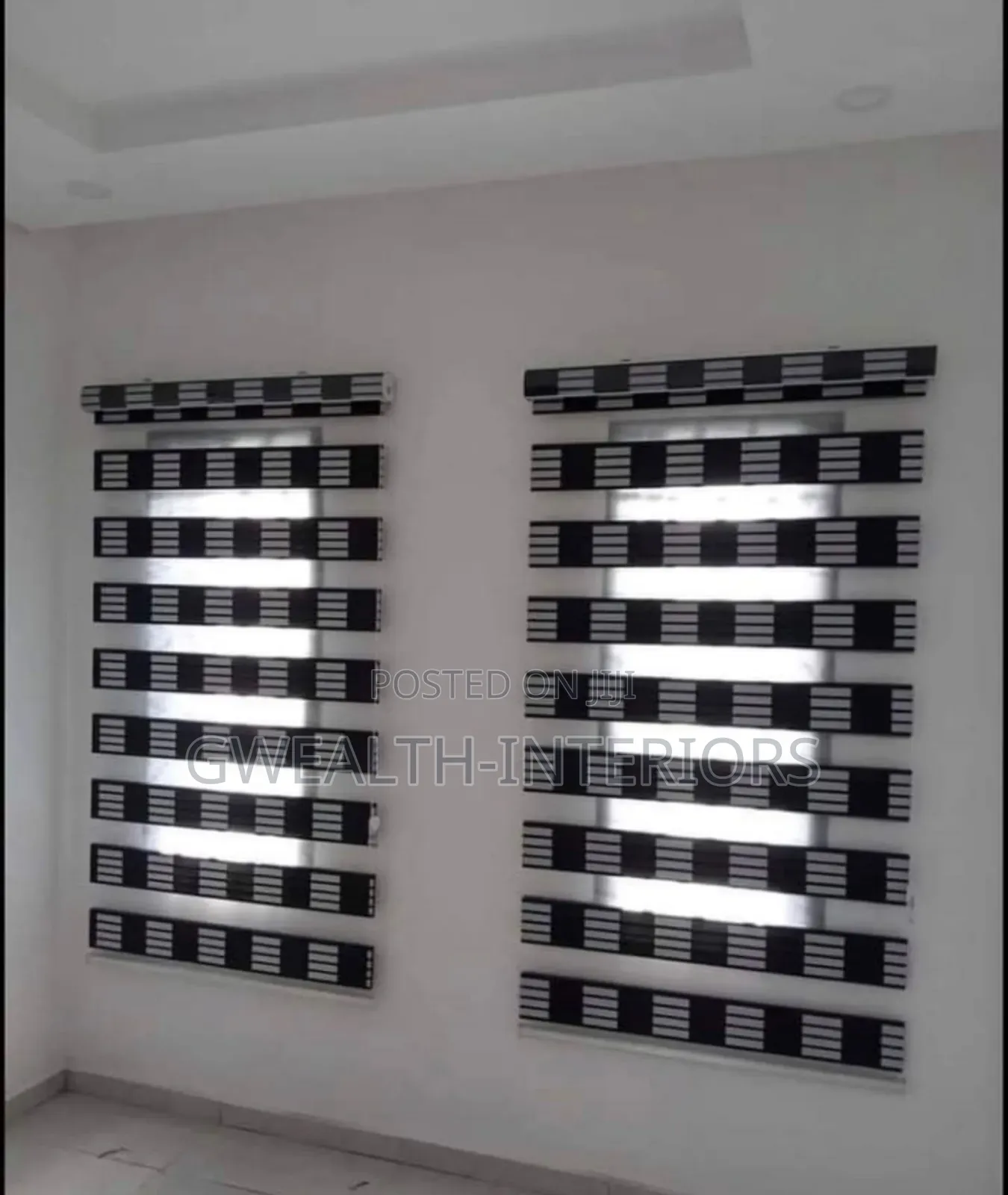 Black Day and Night Window Blinds