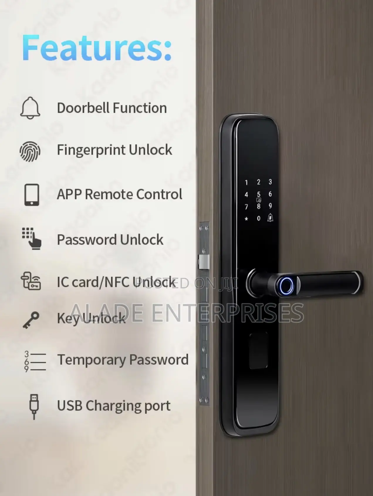 Tuya Smart Lock For Hotels Digital Smart Door Lock With Fingerprints