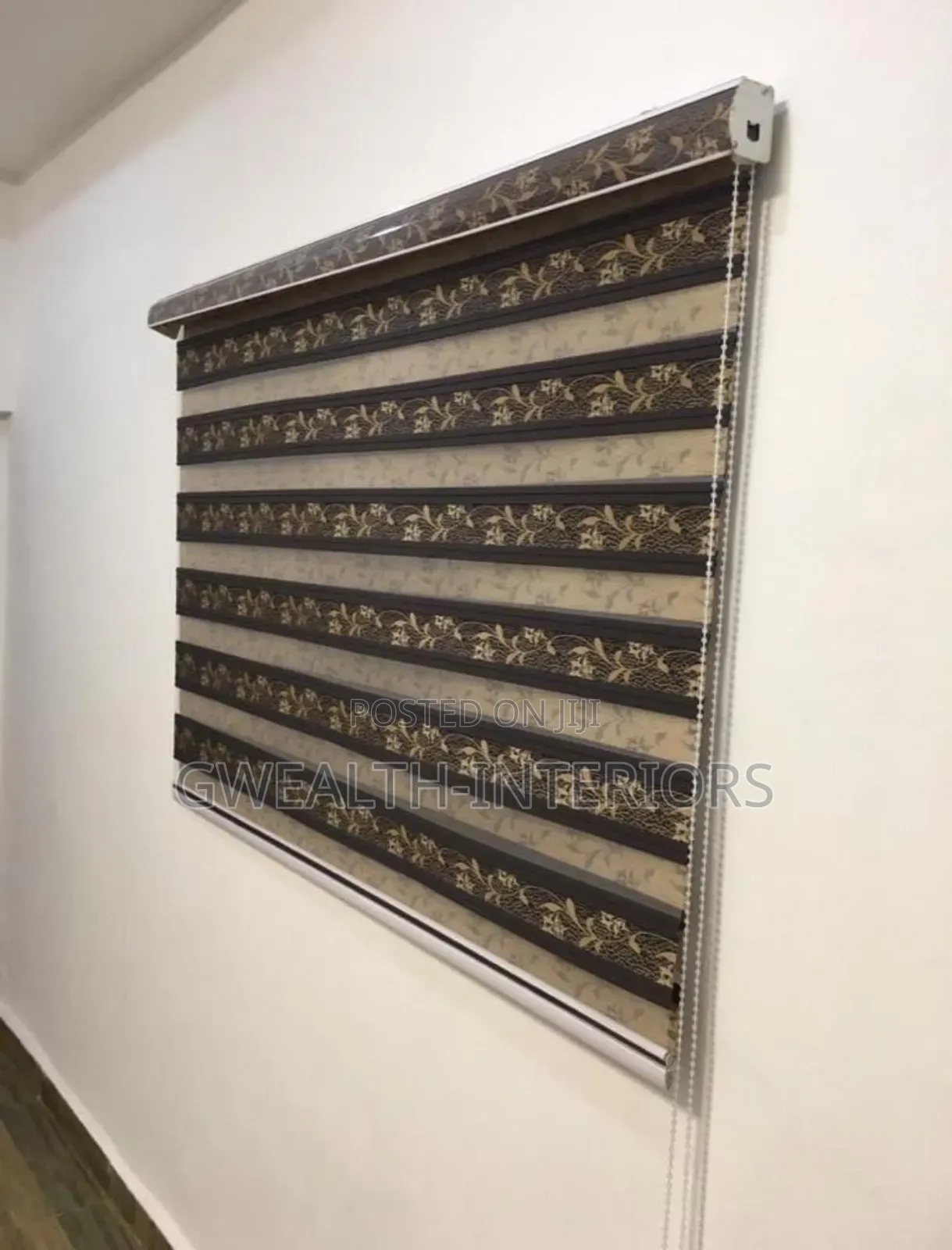 Brown and Cream Turkish Window Blinds