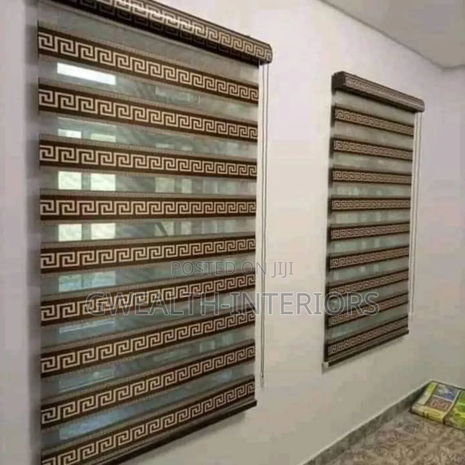 Fendi Brown Day and Night Window Blinds