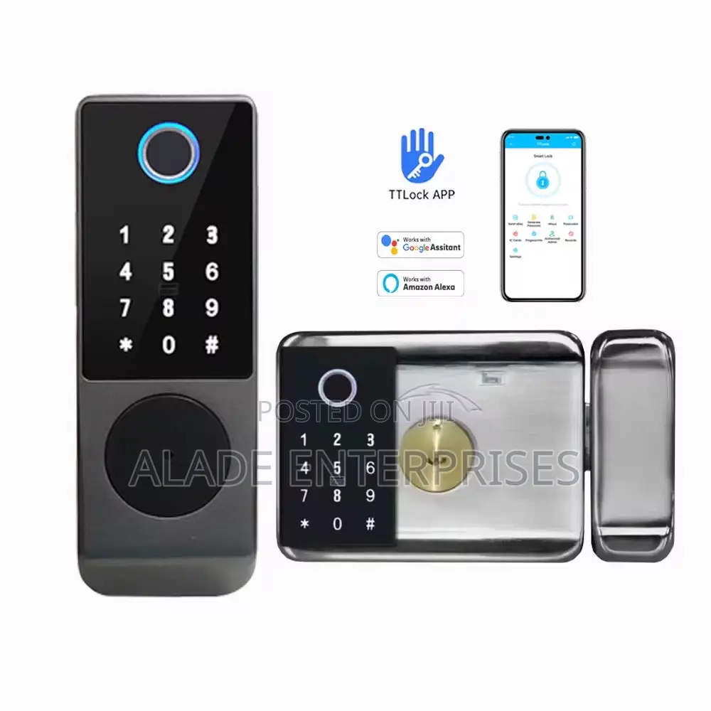 Automatic Digital Wifi Smart Rim Door Lock With Tuya App Waterproof