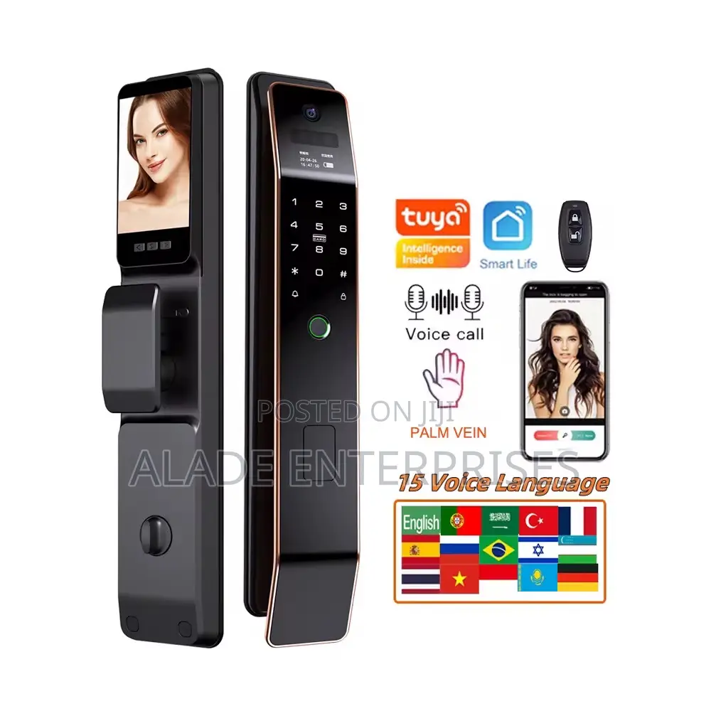 New Gen Tuya Video Intercom Lock With Camera Palm Vein And Remote