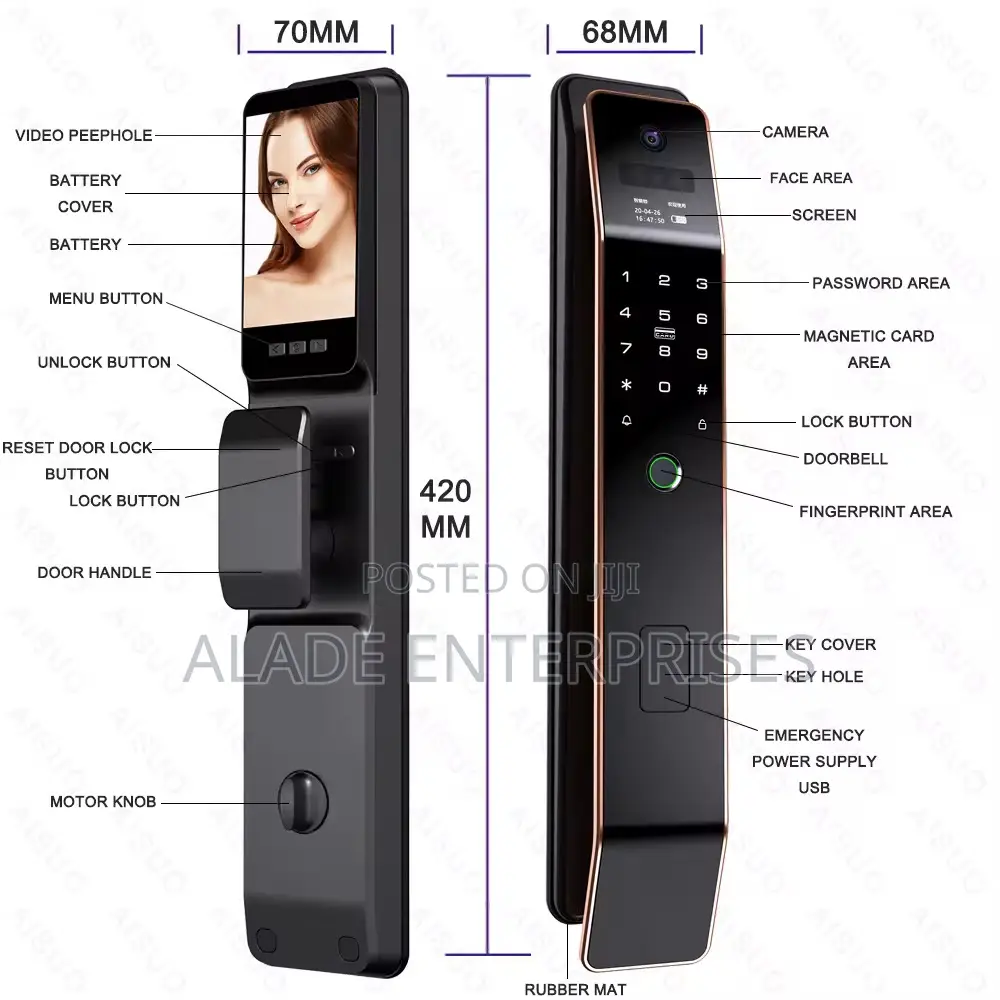 New Gen Tuya Video Intercom Lock With Camera Palm Vein And Remote