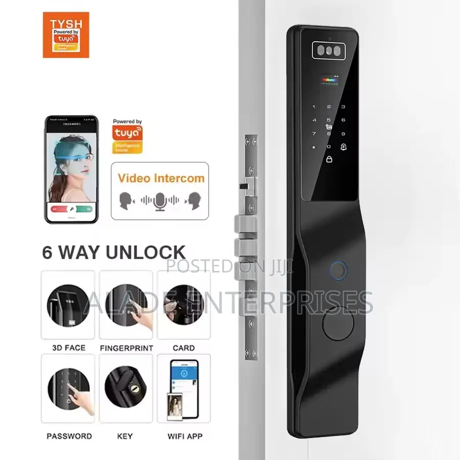 2026 New Tuya Smart Door Lock With 3d Face Palm Recognition + Remote