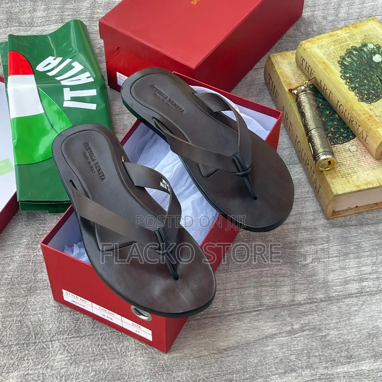 Original Bottega Veneta Italian Leather Slippers