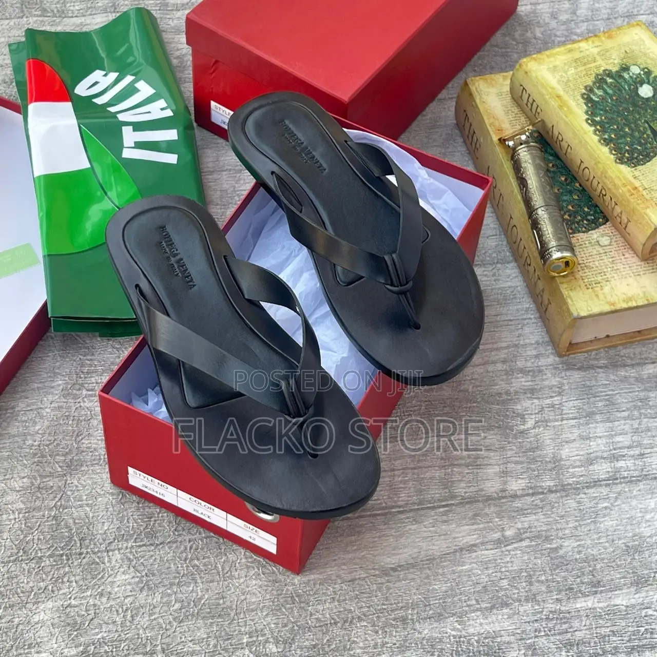 Original Bottega Veneta Italian Leather Slippers