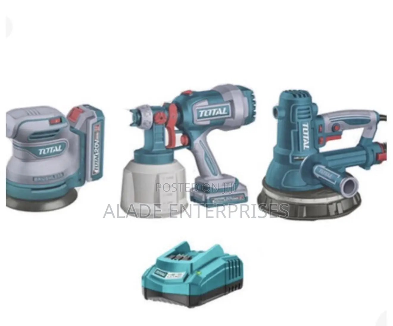 Total Complete 3-in1 Combo Kit Drywall Sander, Orbit Sander, Spray Gun