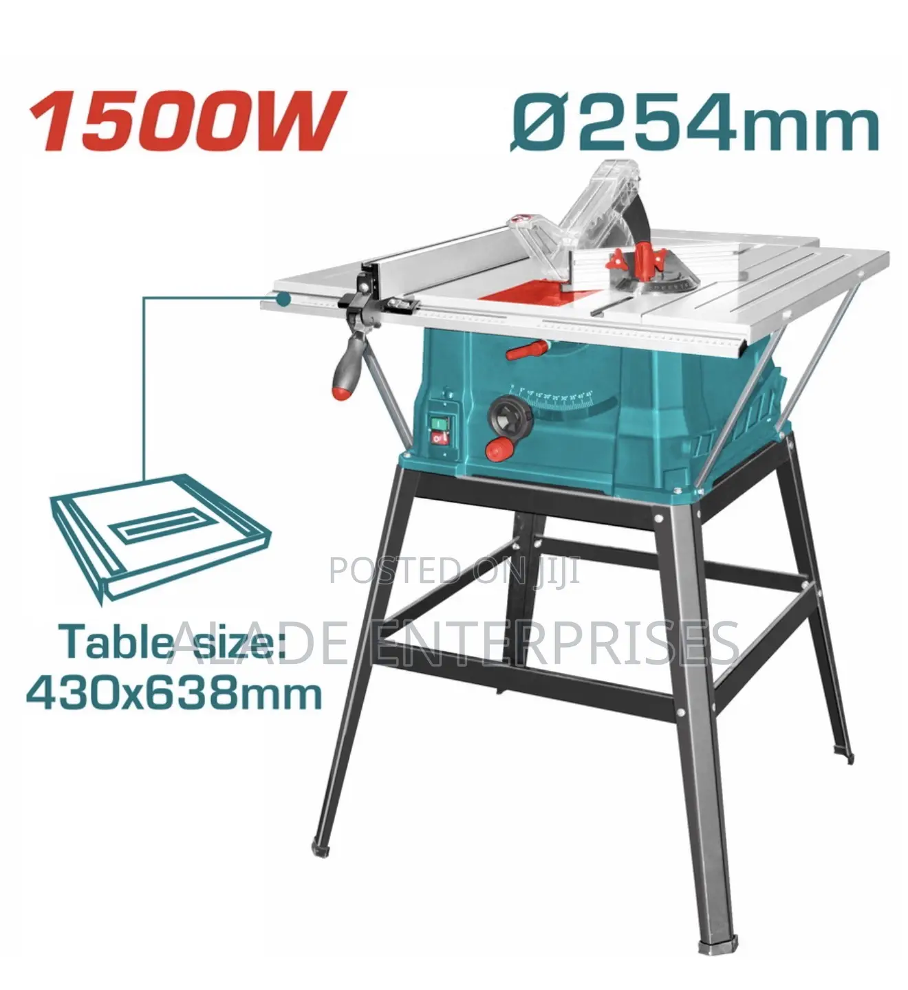 Industrial Total Table Saw 1500w 254mm