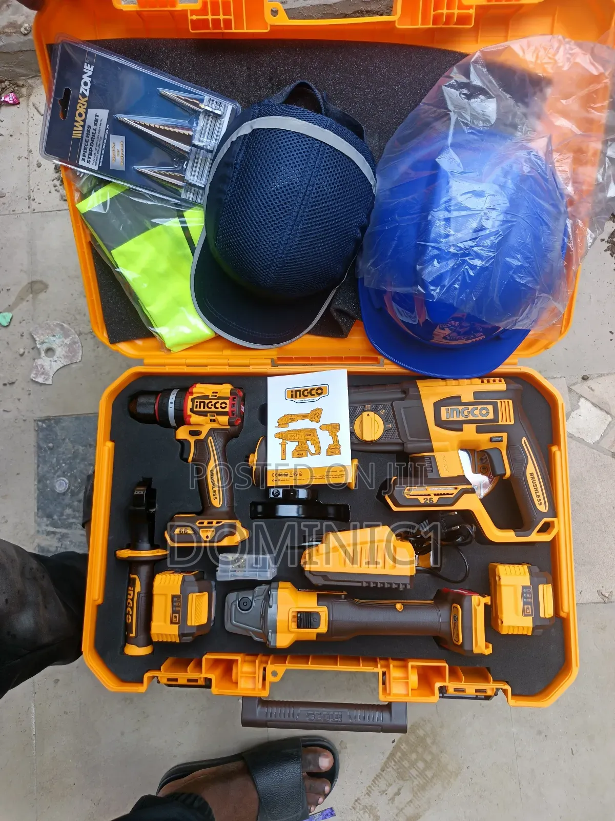 Ingco 20v Cordless Industrial Combo Tool Kit. 2 In 1