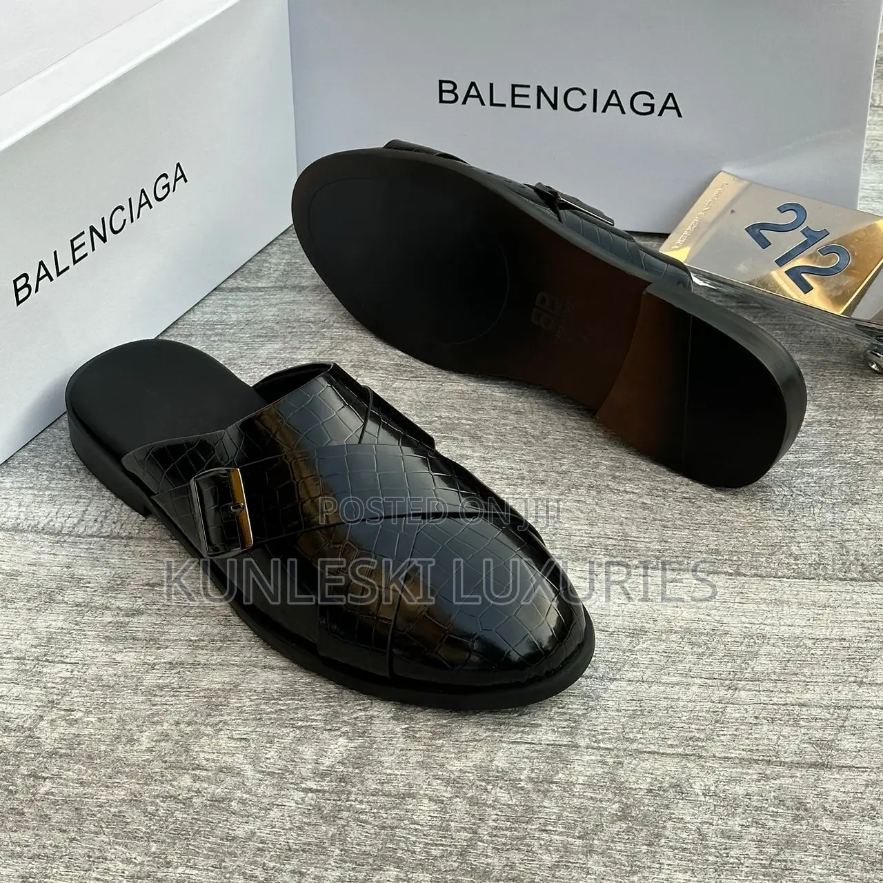 Original Balenciaga Patent Leather Half Shoe
