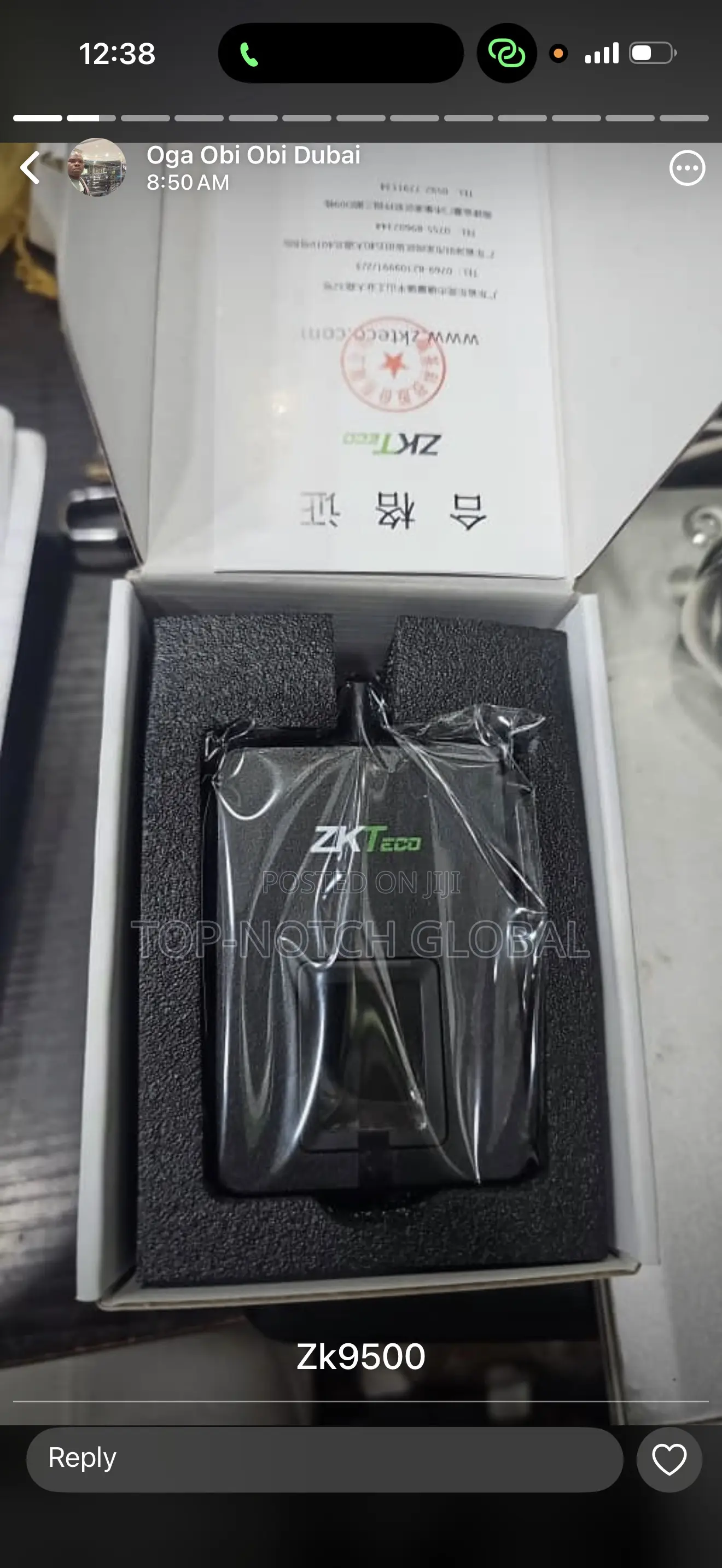 Zkt 9500 Fingerprint Scanner