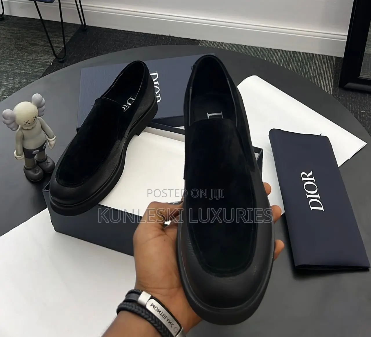 Original Christian Dior Leather / Suede Loafers Shoes