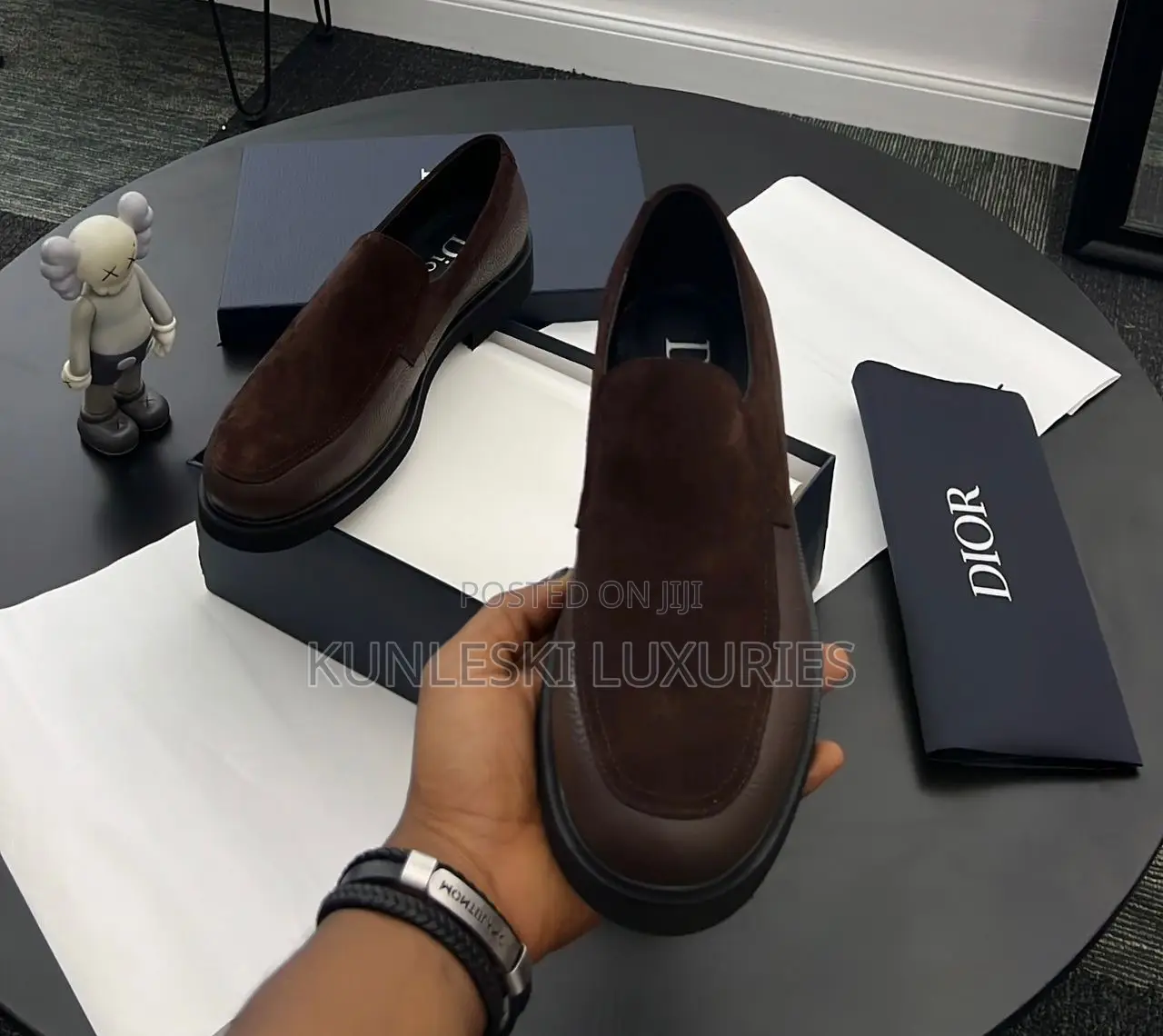 Original Christian Dior Leather / Suede Loafers Shoes