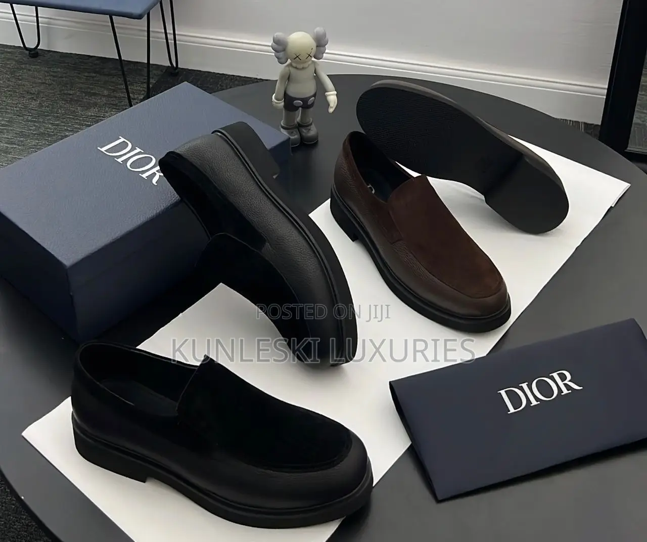 Original Christian Dior Leather / Suede Loafers Shoes