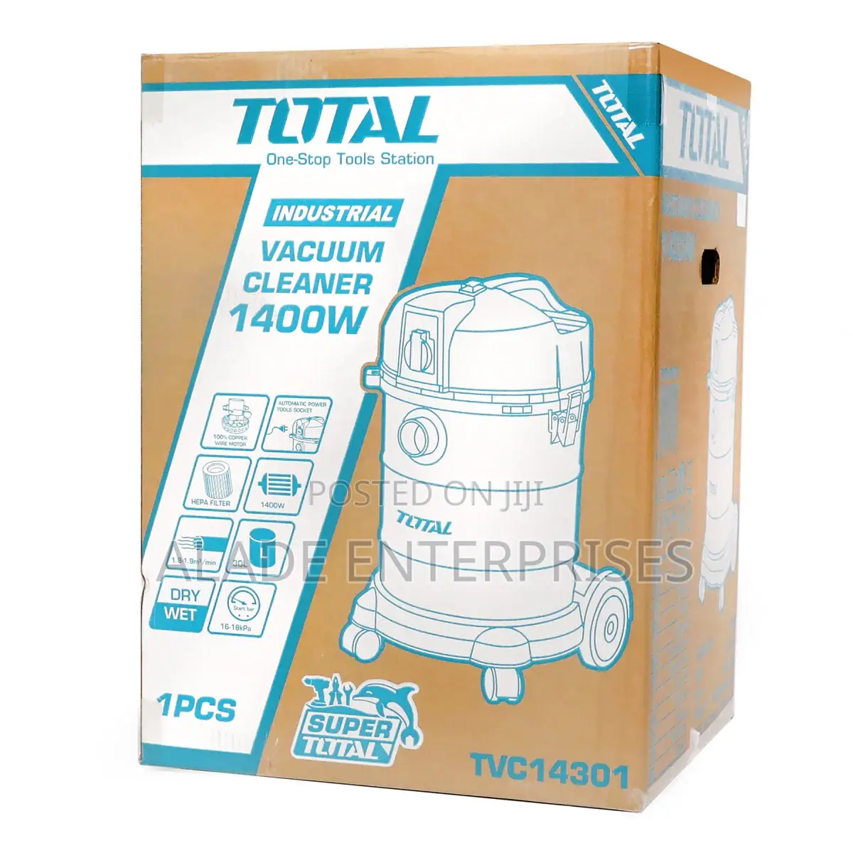 Total Industrial Vacuum Cleaner 1400w Wet & Dry
