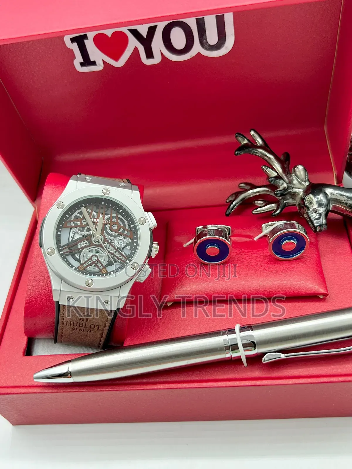 Hublot Leather Wristwatch Valentine Set for Men
