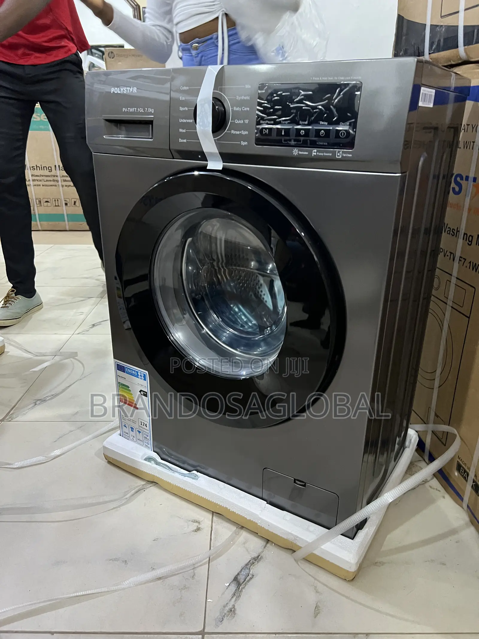 Reliable Polystar 6kg Black Front Load Washing Machine [Pv-twd7.1gl]