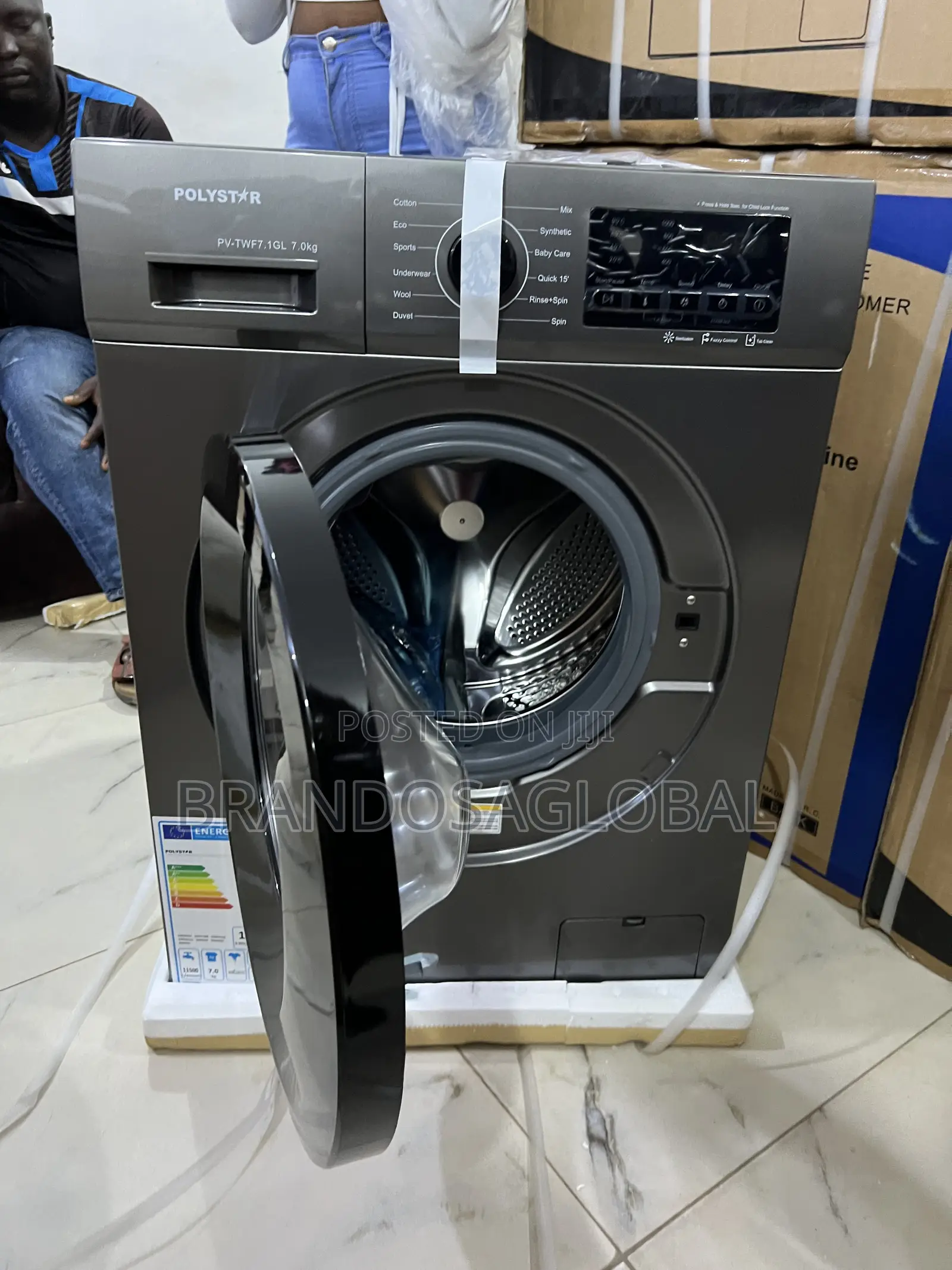 Refined Polystar 6kg Front Load Washer Black [Pv-Twd7.1gl]