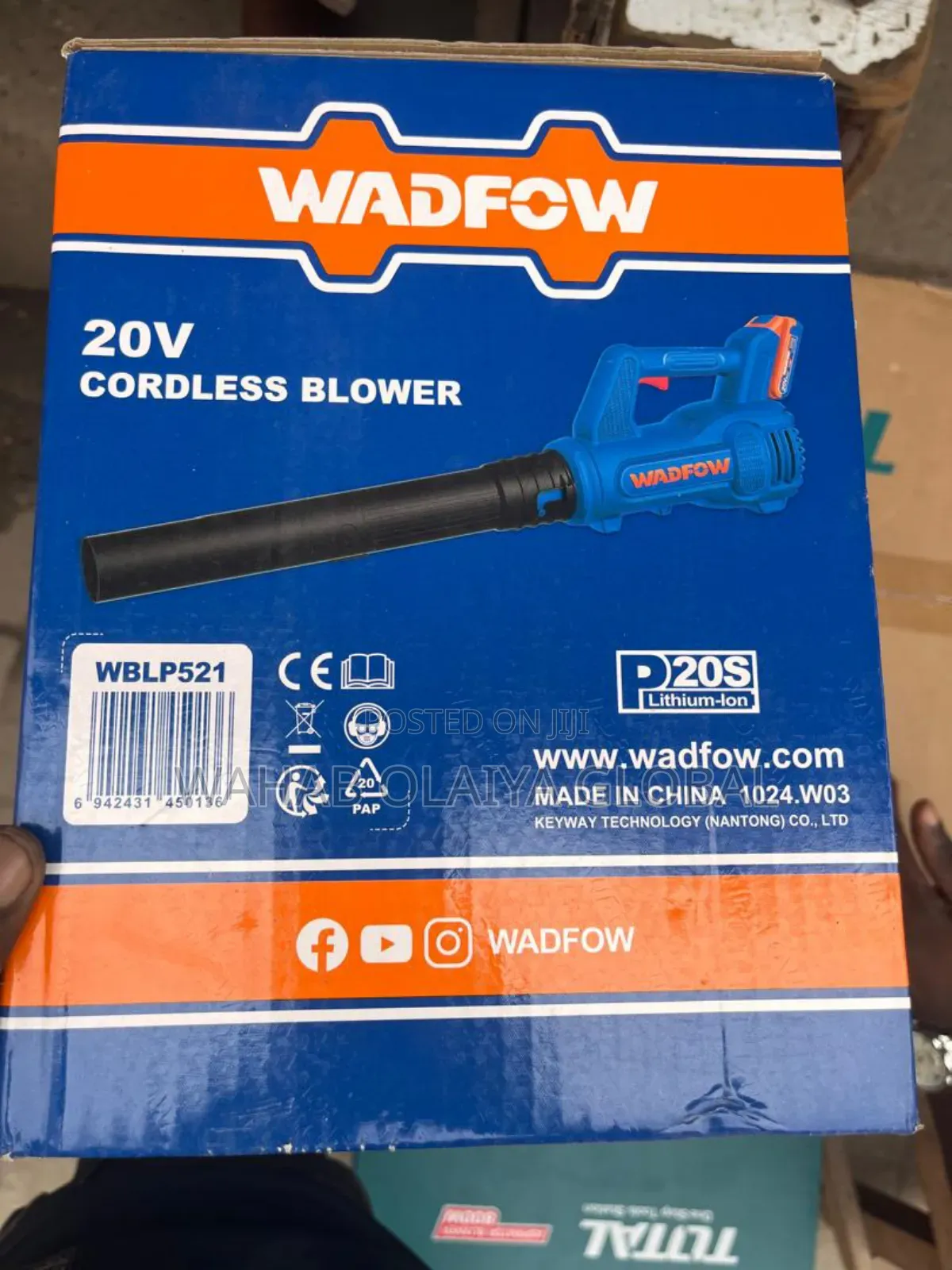 Wadfow 20v Cordless Lithium-Ion Blower – Garden Workshop Tool