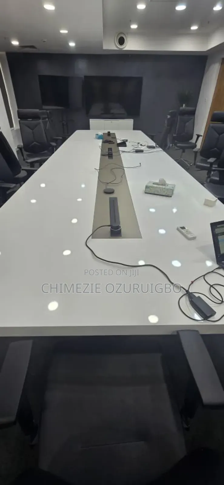 Executive White Coloured Six Meters Conference/Boardroom Table