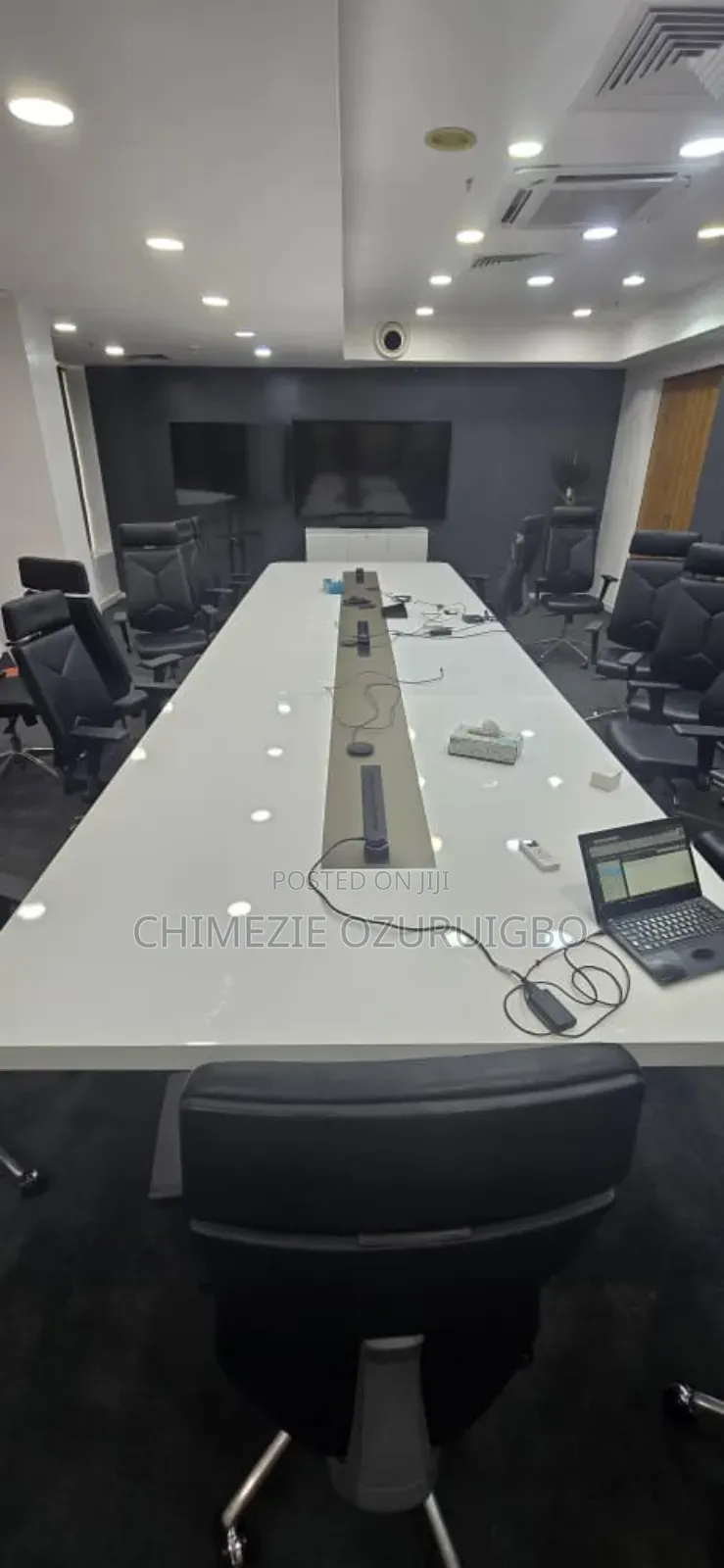Executive White Coloured Six Meters Conference/Boardroom Table