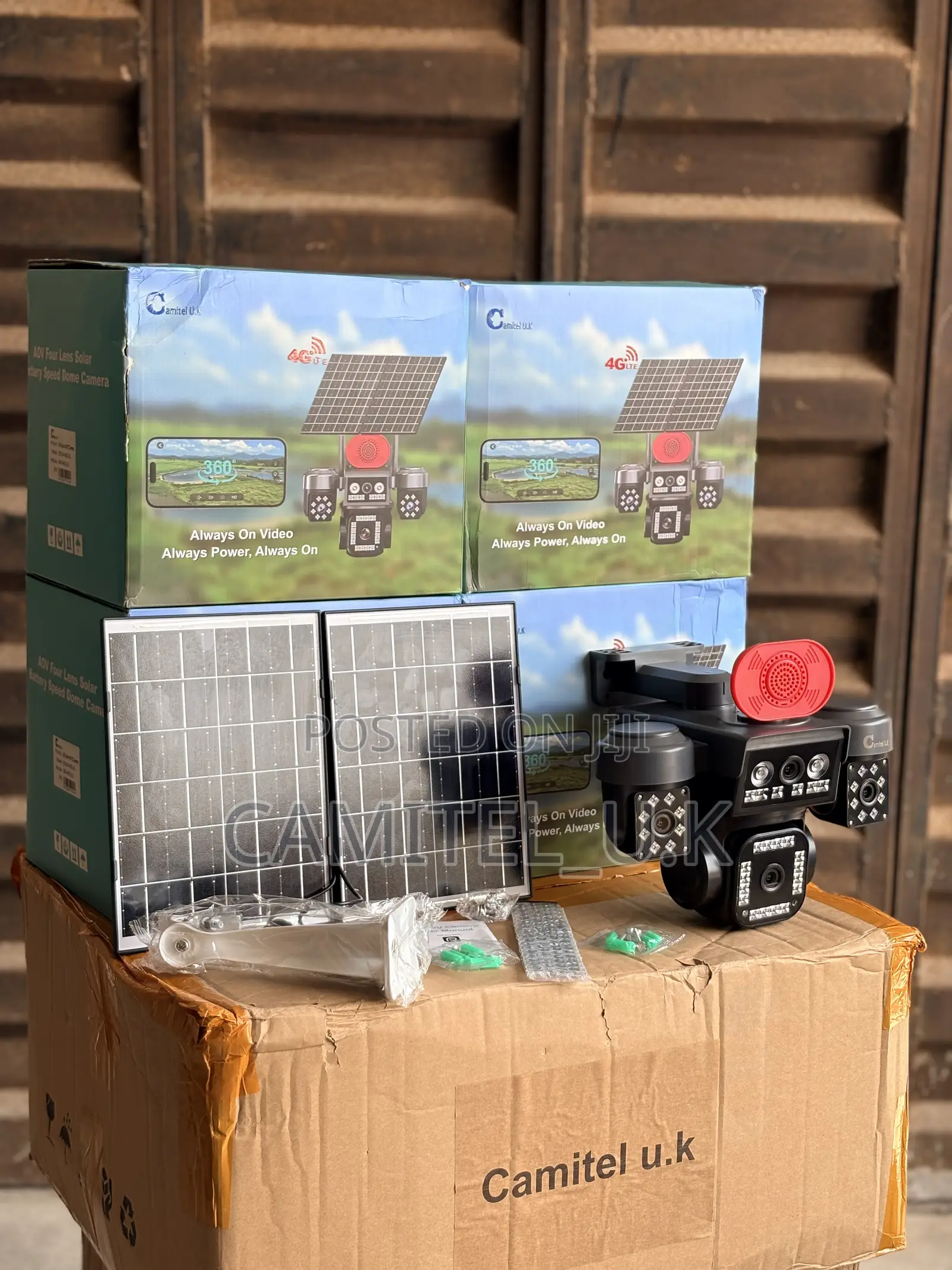 Hi-Easy 4-Lens PTZ Solar Energy Alert Security Camera