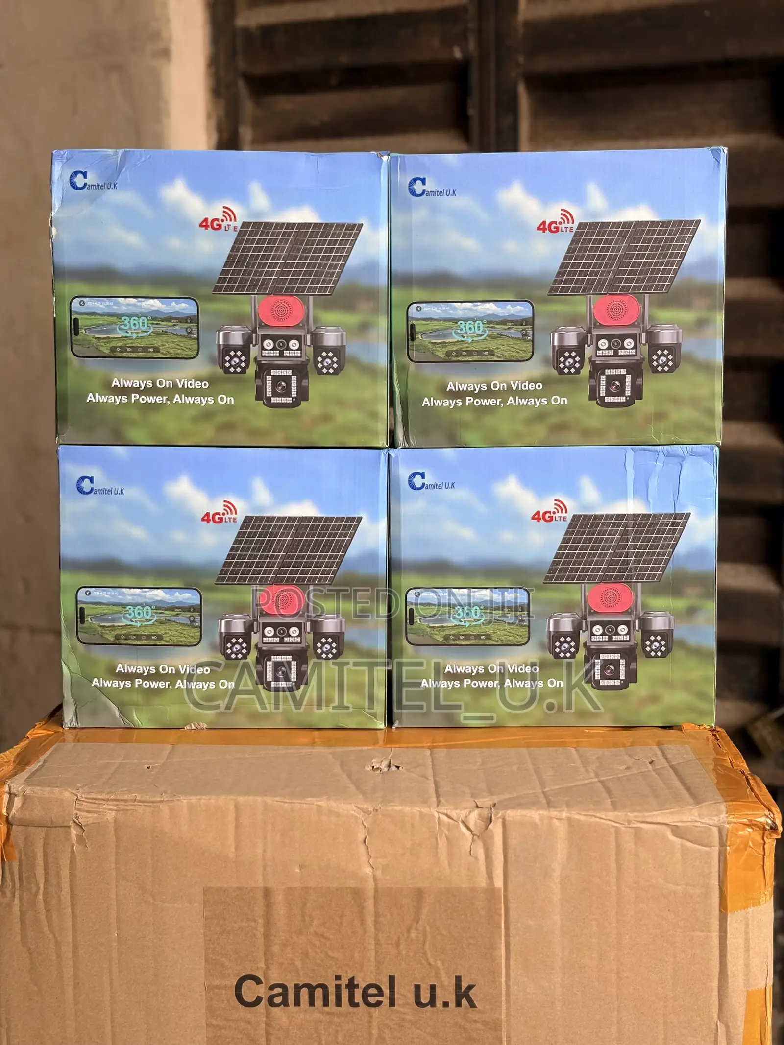 Hi-Easy 4-Lens PTZ Solar Energy Alert Security Camera