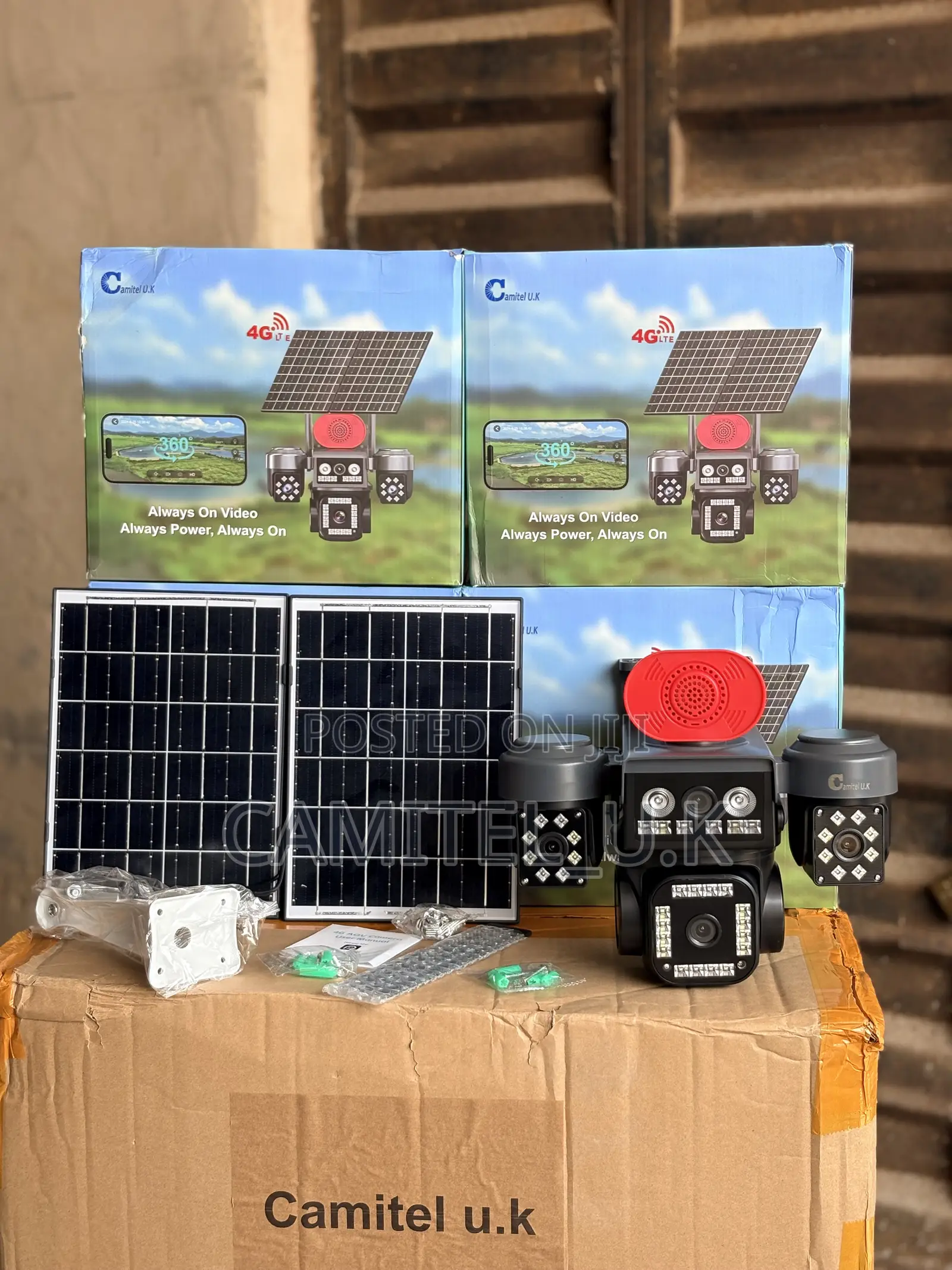Hi-Easy 4-Lens PTZ Solar Energy Alert Security Camera