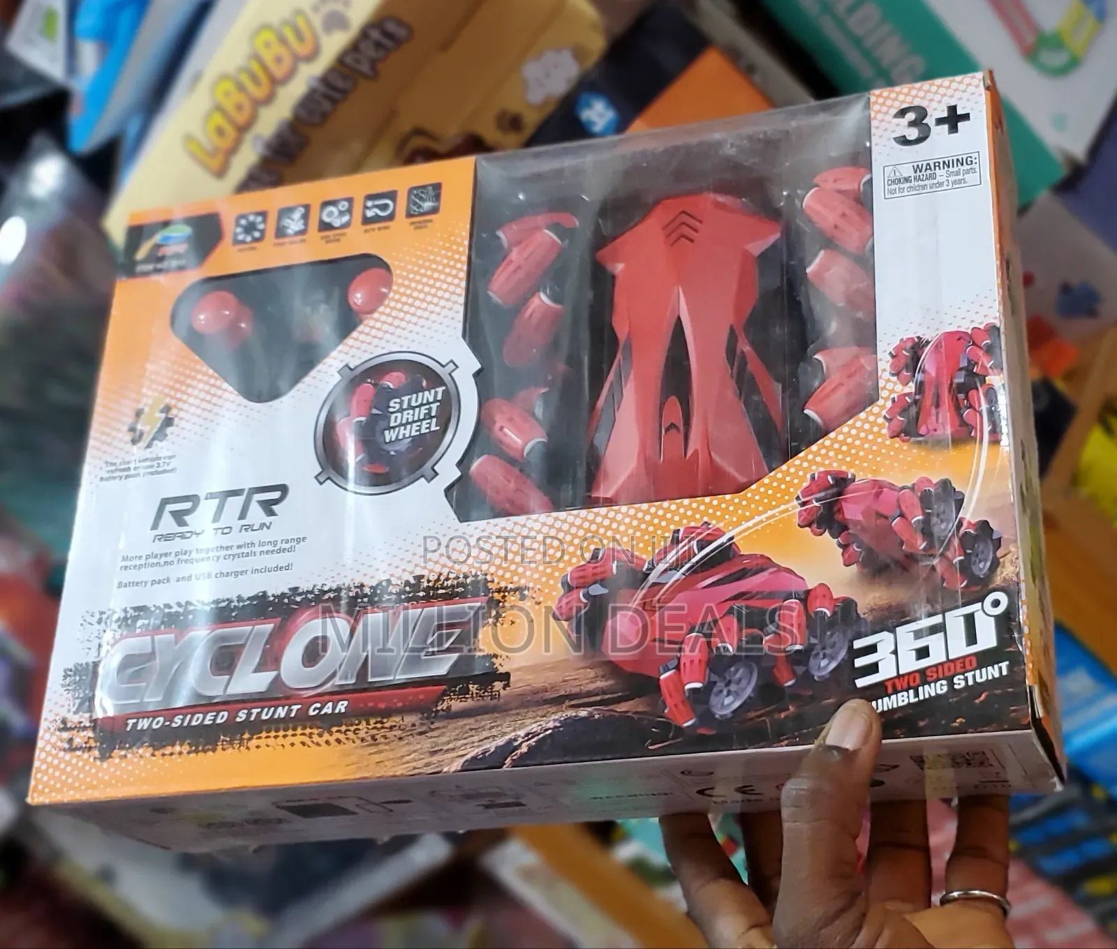Cyclone 2 Sided Stunt Car Kids Toy Ages 3+