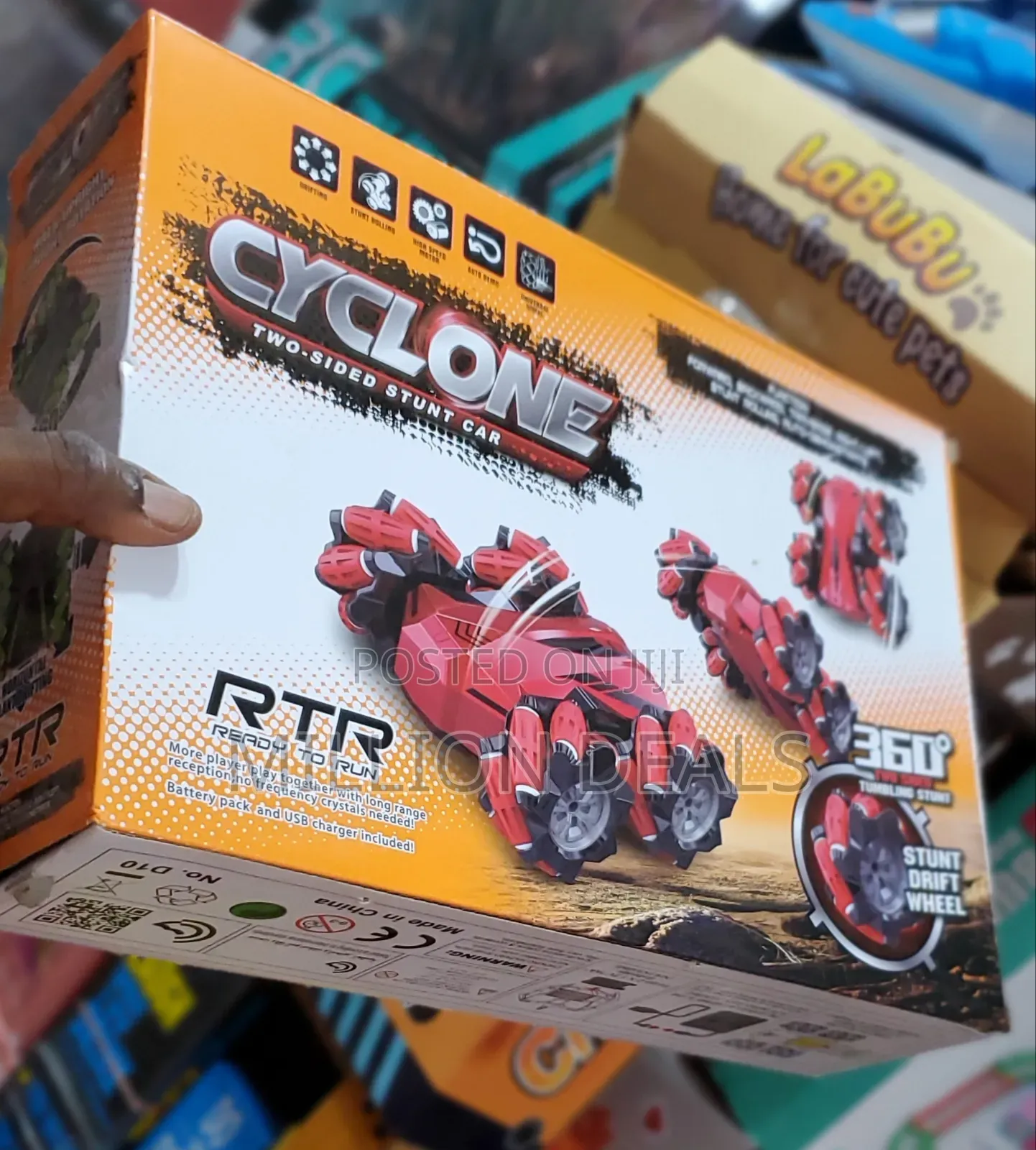 Cyclone 2 Sided Stunt Car Kids Toy Ages 3+