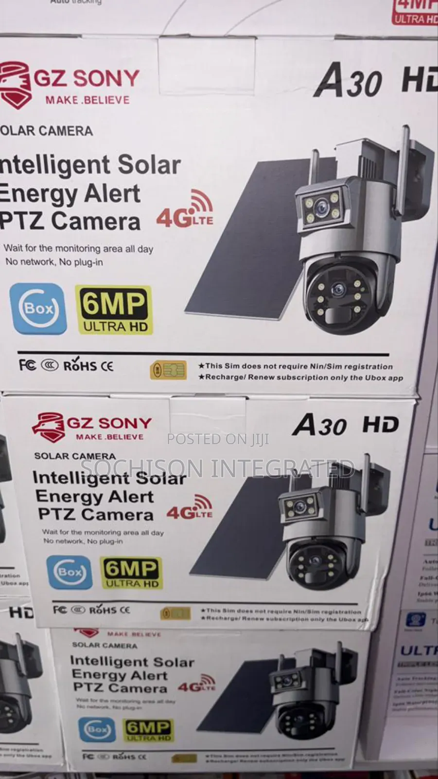 Solar PTZ Ubox 4g Camera Dual Lens