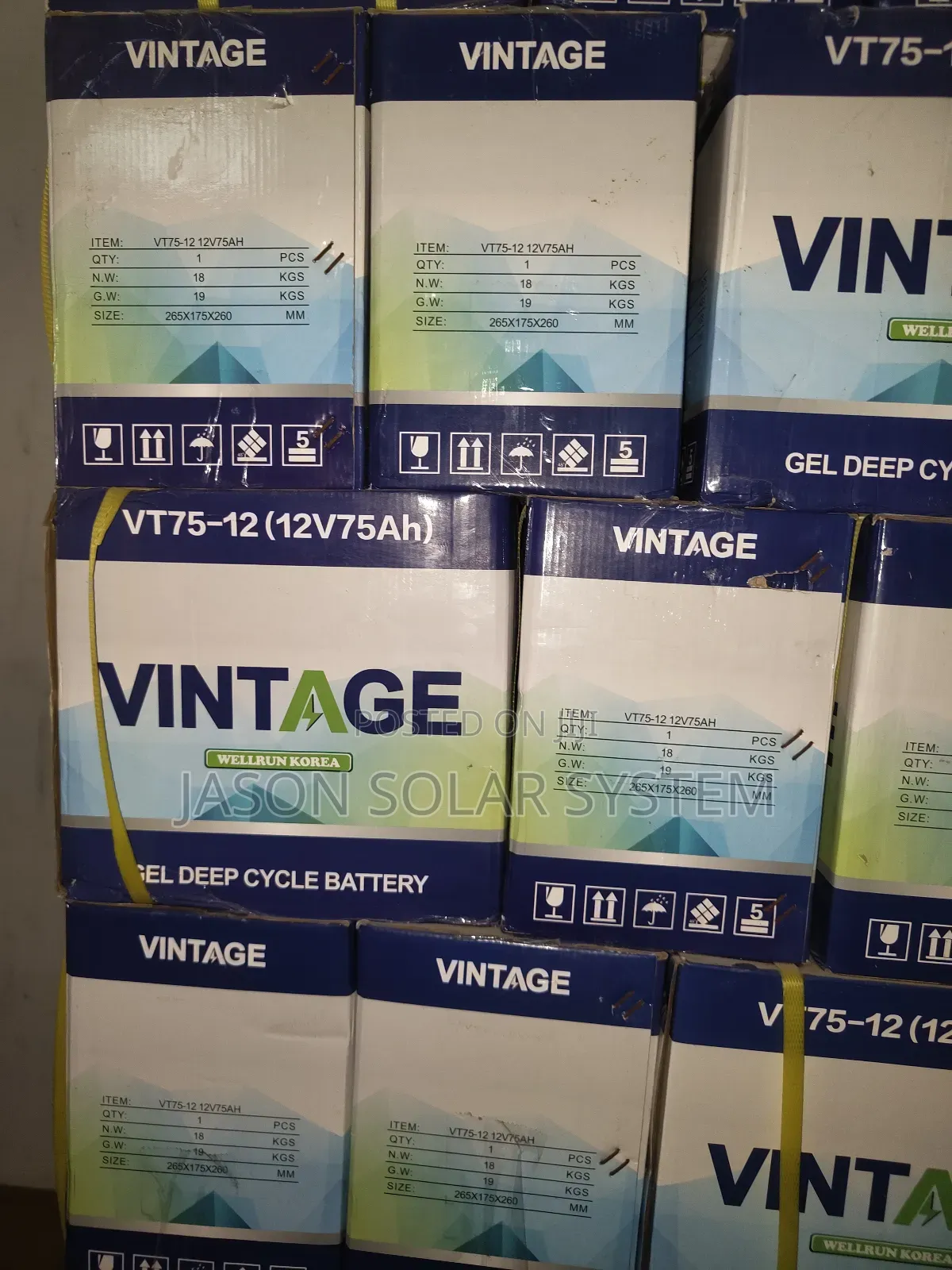 75ah 12v Vintage Deep Circle Gel Battery