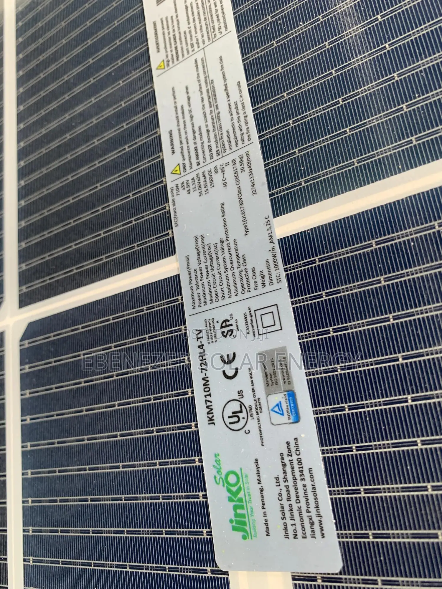 710w Jinko Solar Panels Bifacial