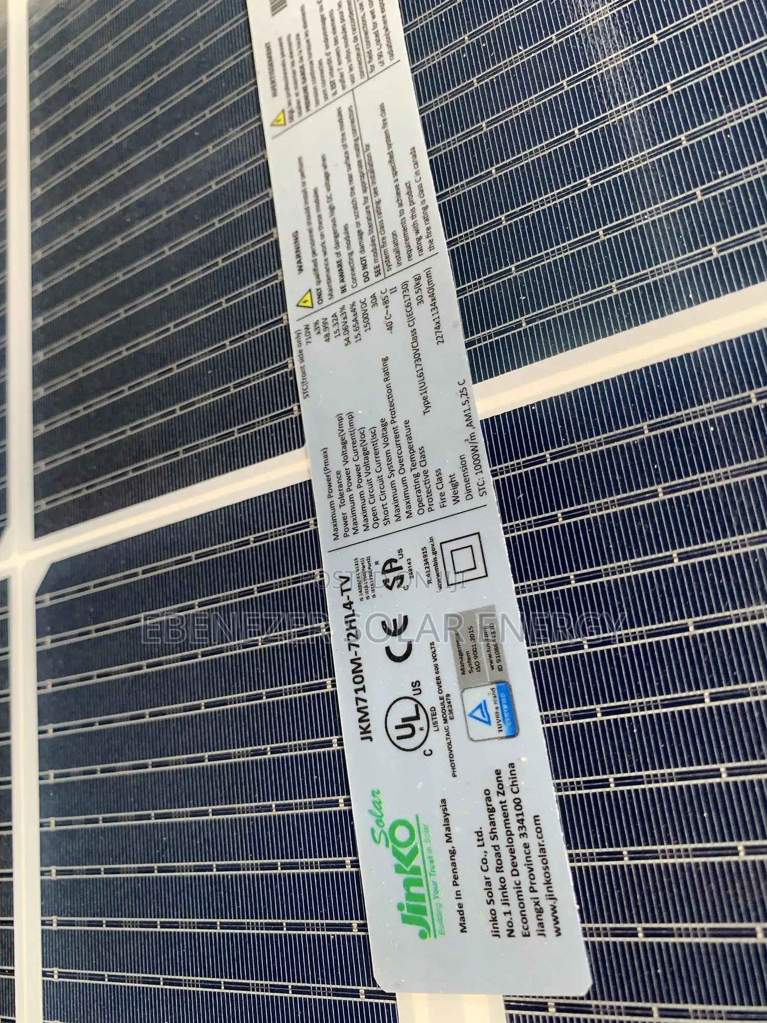 710w Jinko Solar Panels Bifacial