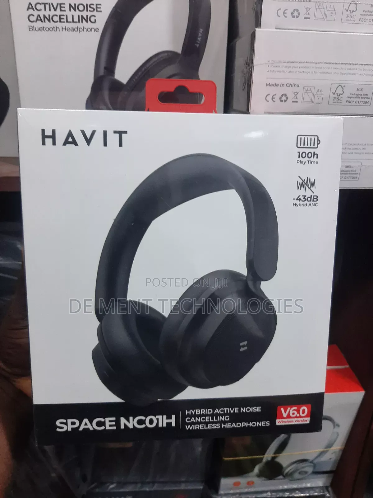 Havit Space Nc01h Hybrid Active Noise Cancellation Wireless Headphone