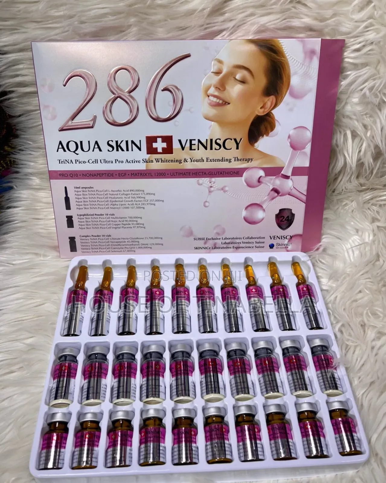 Aqua Skin Veniscy 286 Glutathione Whitening Injection