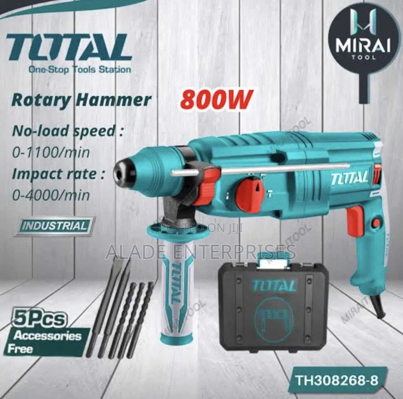 Total Tools Rotary Hammer 800w / Impact Energy 2.5j (Sds Plus)