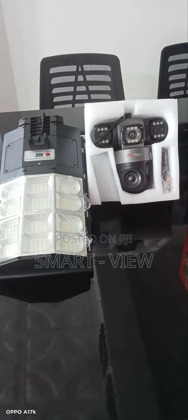 Triple Lens 4g Sim Solar Powered CCTV Camera With Solar Street Light
