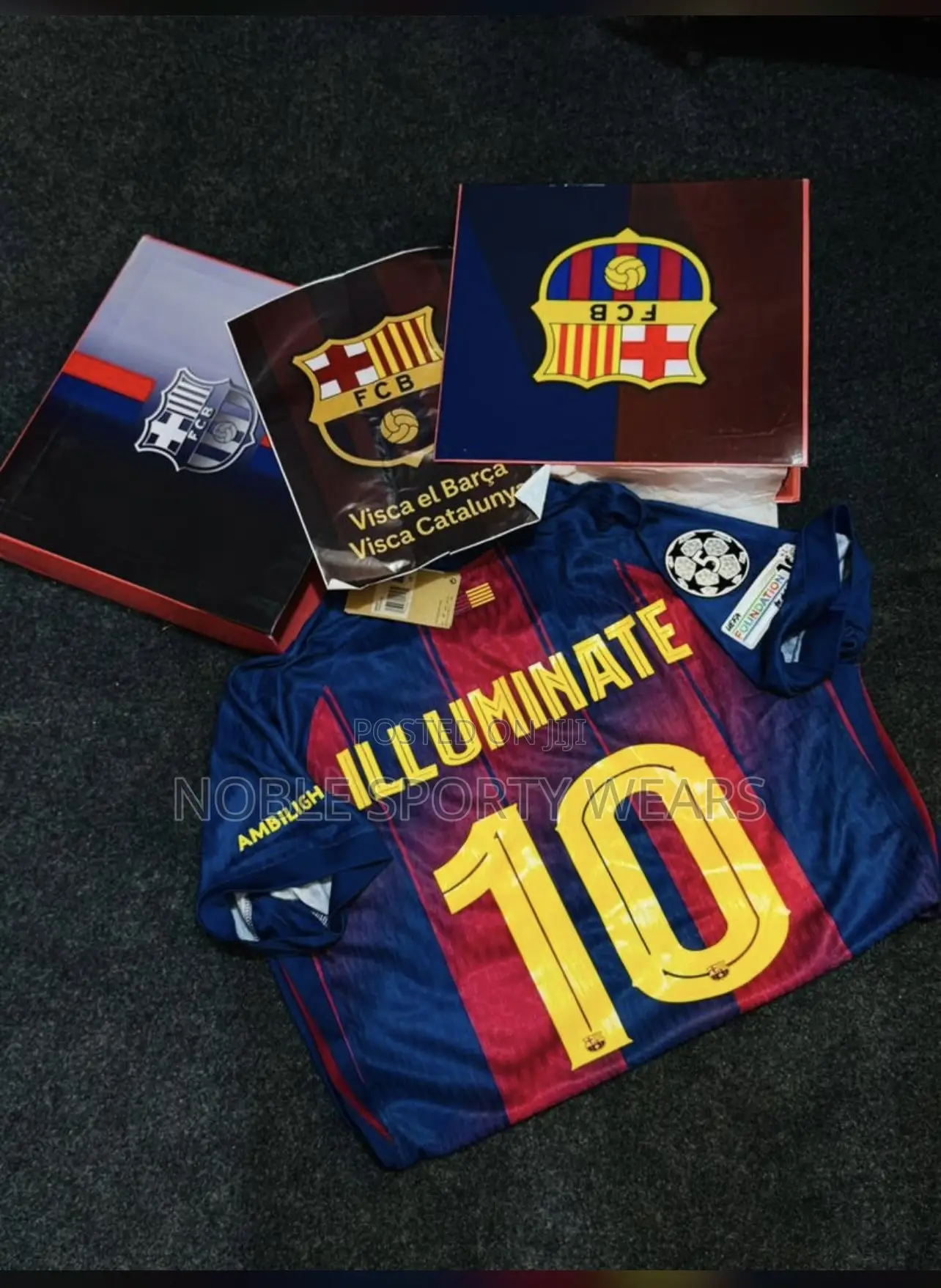 Barcelona Jersey Open Box Kits (Perfect Gift Idea for Sport Lovers)