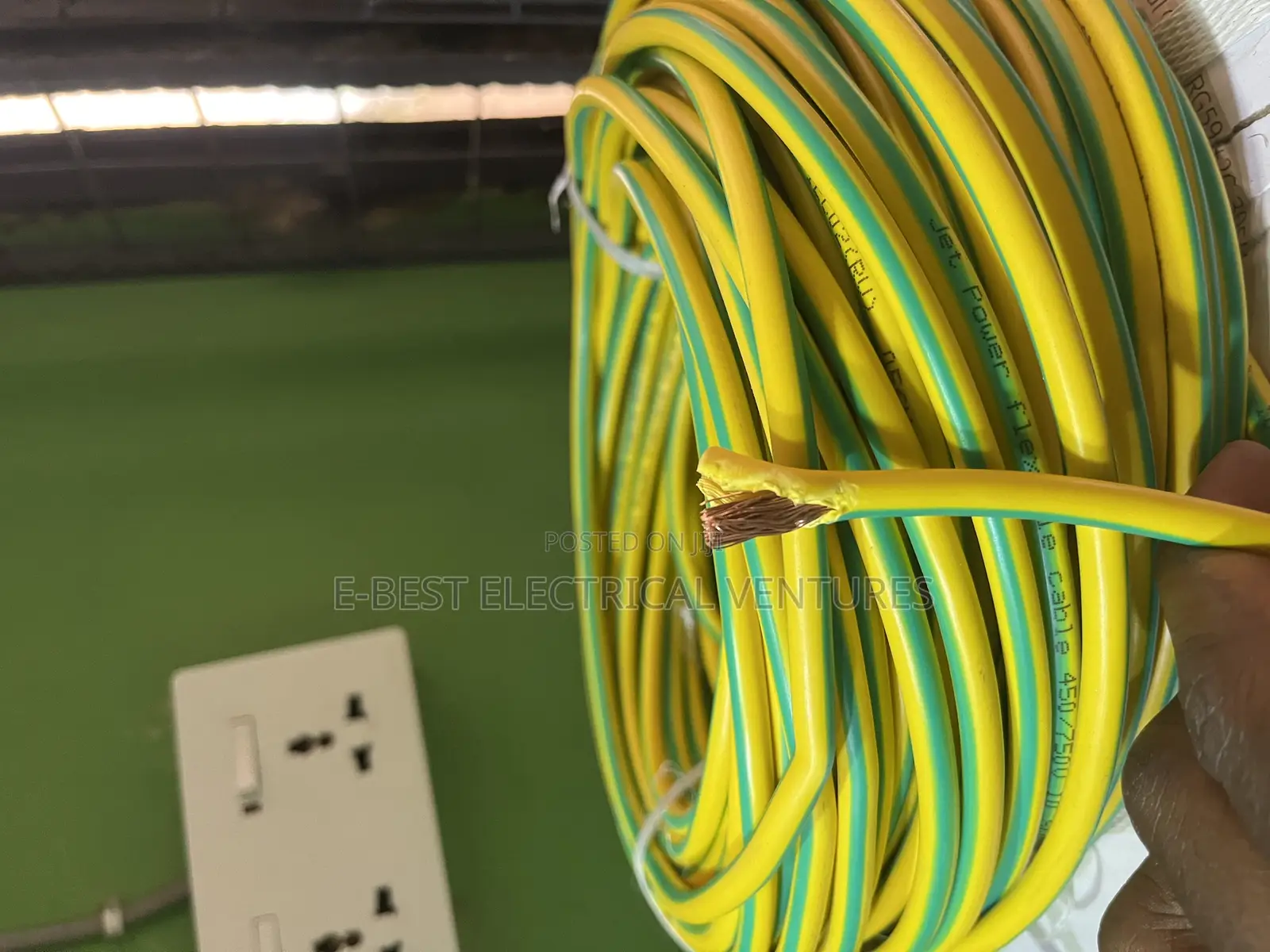 35mm X 1core Green and Yellow