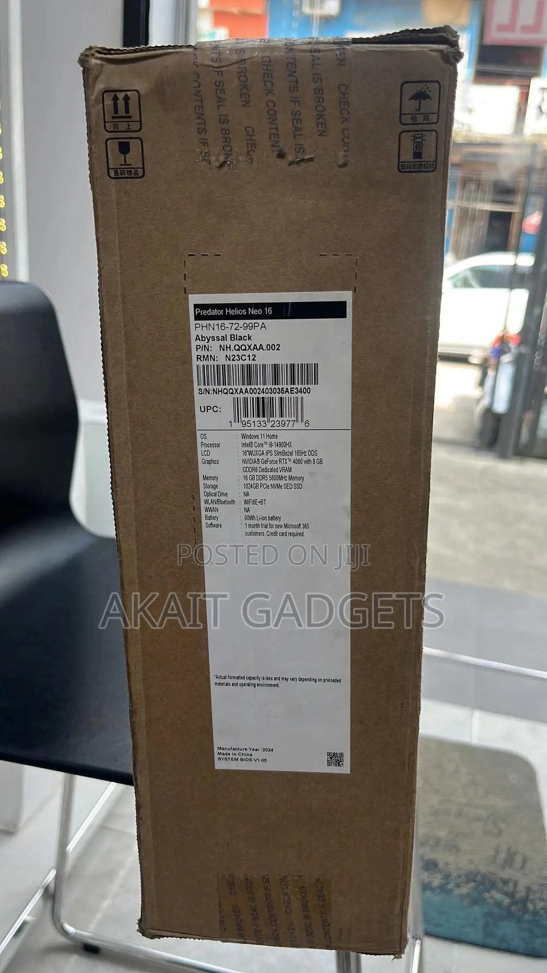 New Laptop Acer Predator Helios Neo 16 16GB Intel Core I9 SSD 1T