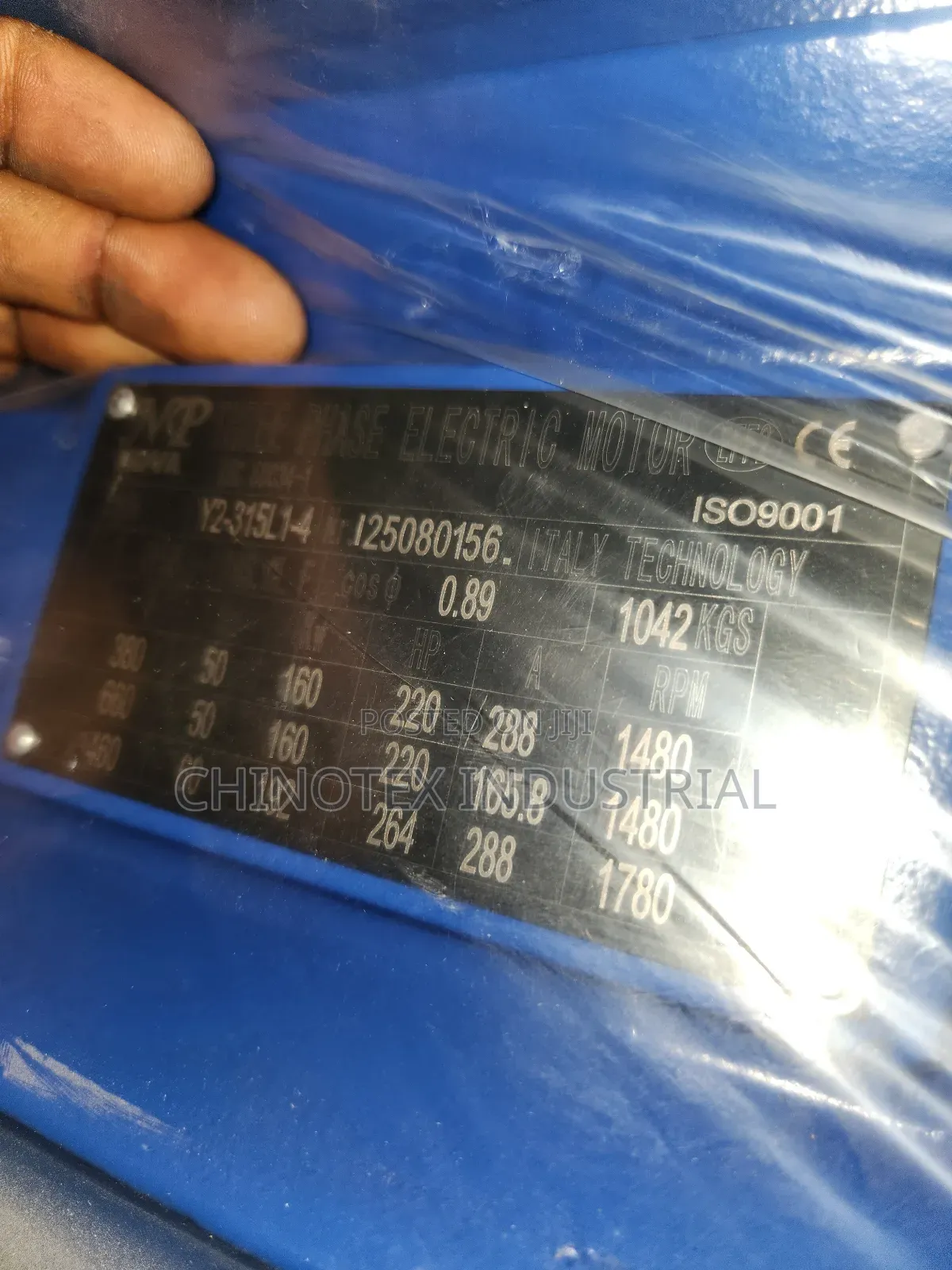 Three Phase Electric Motor 160kw/220hp 1480rpm