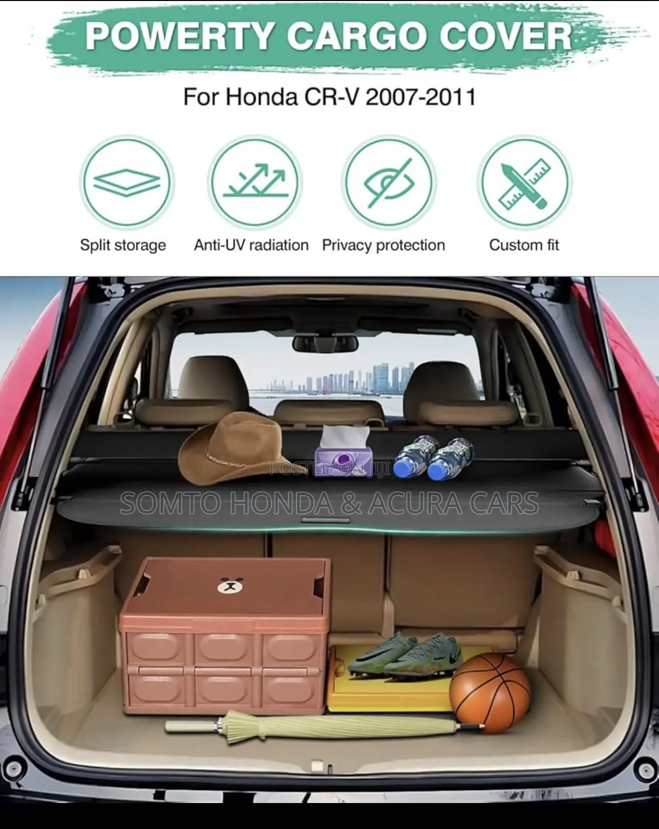 Boot Cargo Cover Honda Crv 2007-2011