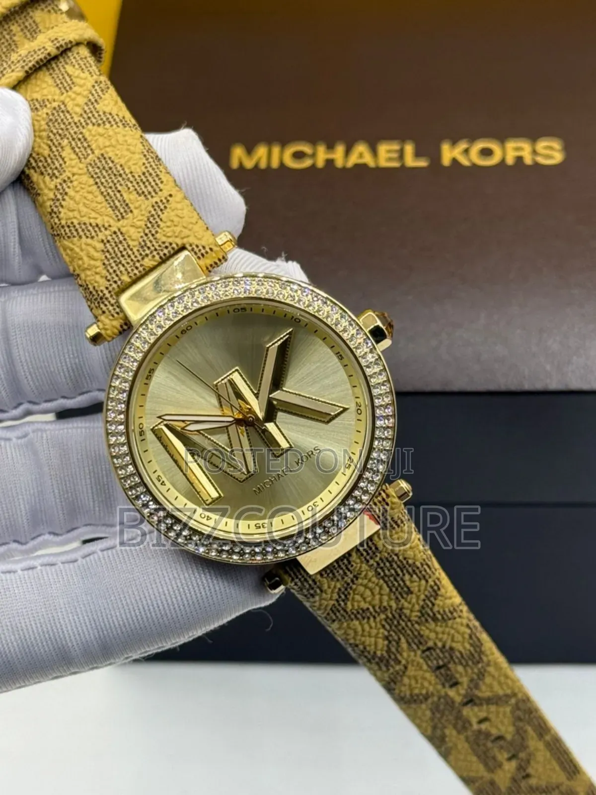 Original Michael Kors Leather Strap Watch Available in Store