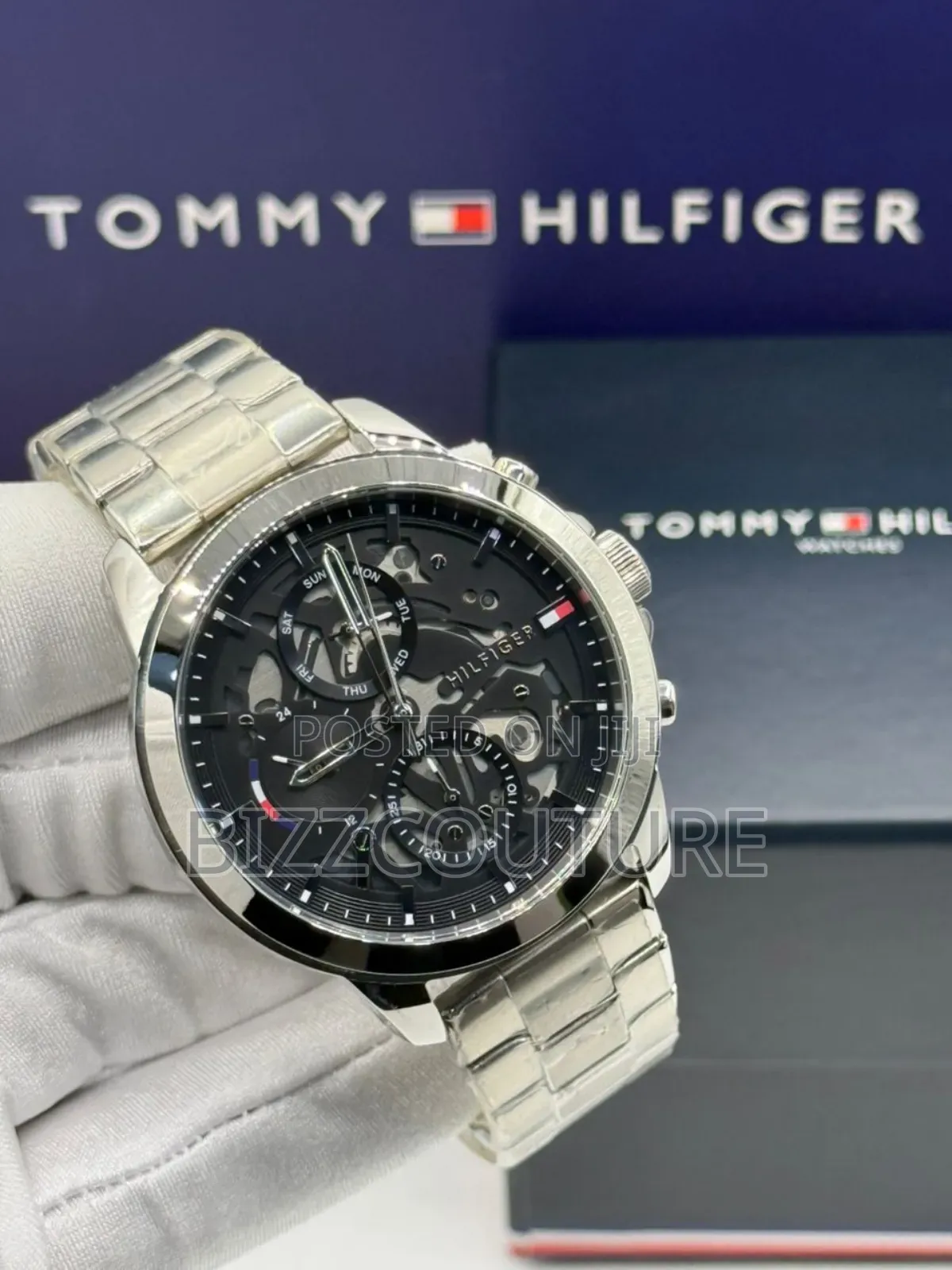 Original Tommy Hilfiger Silver Steel Watch Available in Store